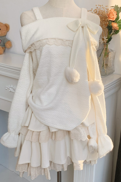 Candy One Shoulder Soft Top + Tiered Skirt