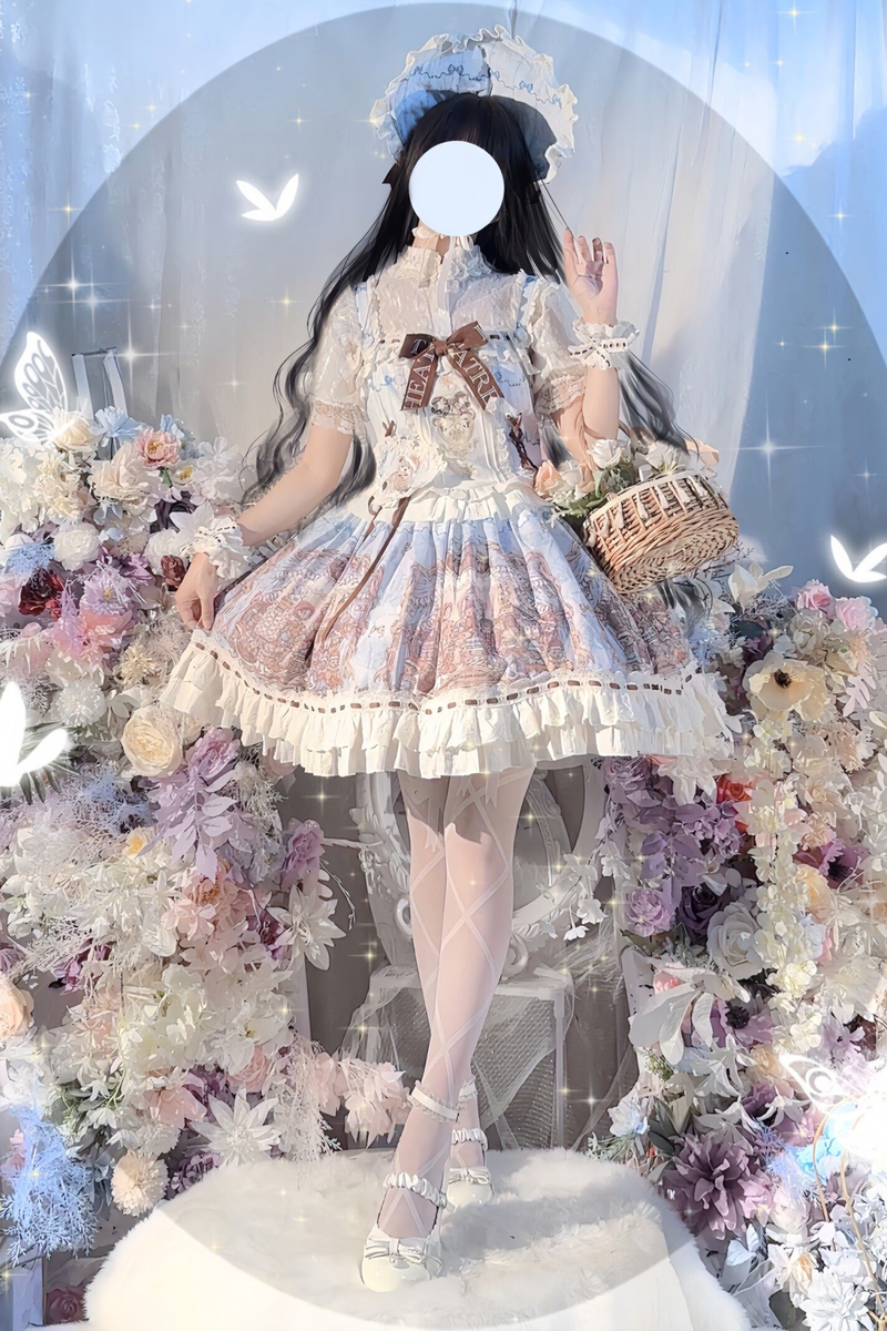 Retro Antique Lolita Jumper Skirt