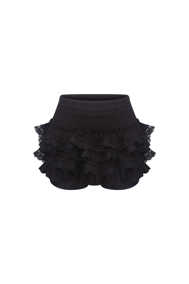 Dark Slim Top + Shawl + Skirt