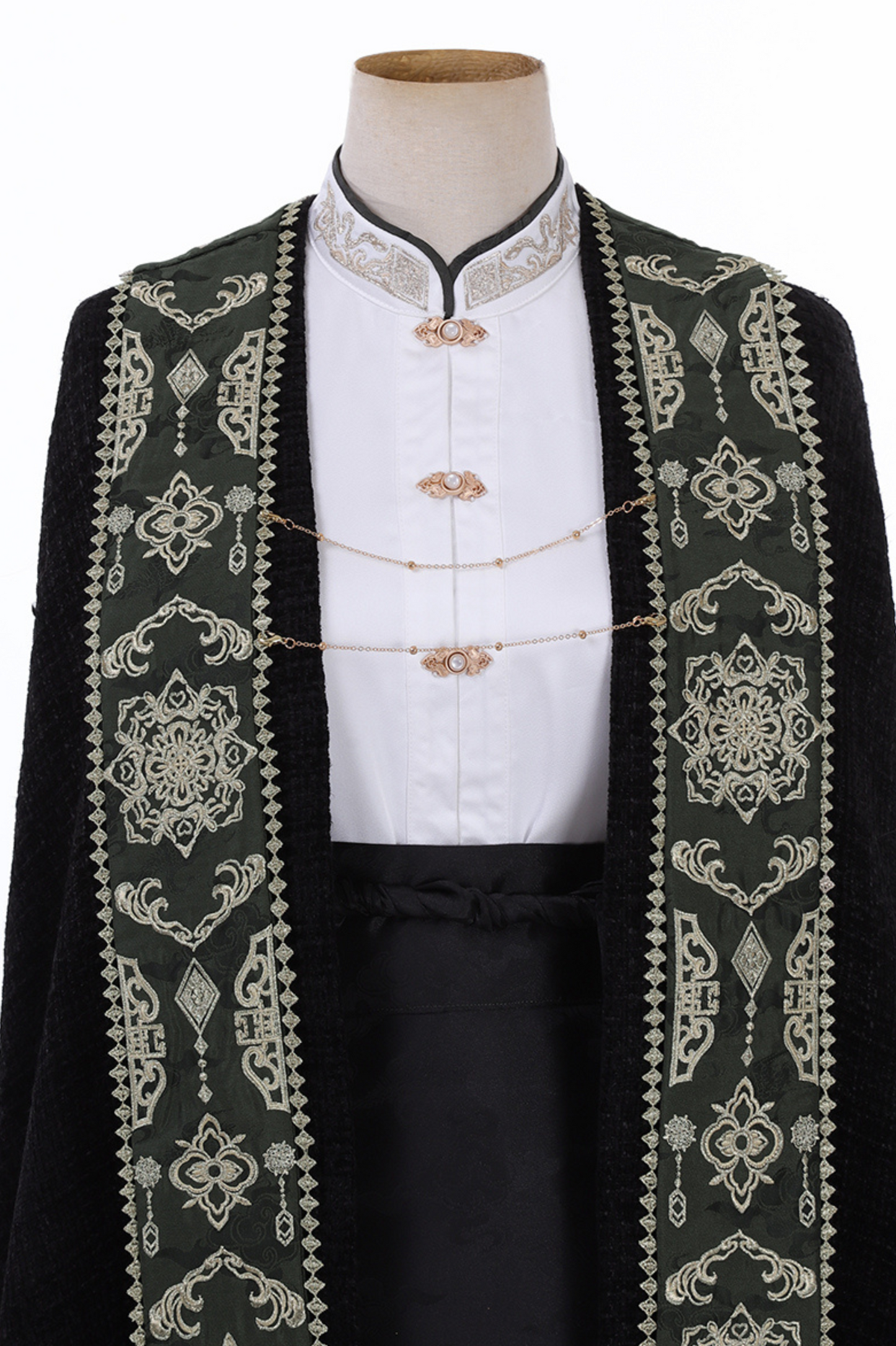 [pre-order] Dark Chinese-style Shirt + Cape + Skirt