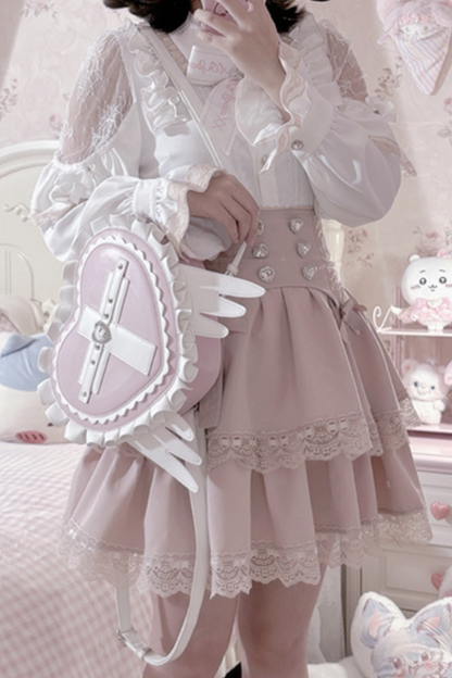 Ruffled Subculture Heart Bag