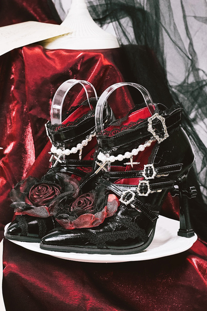 Dark Cross Gothic Heels