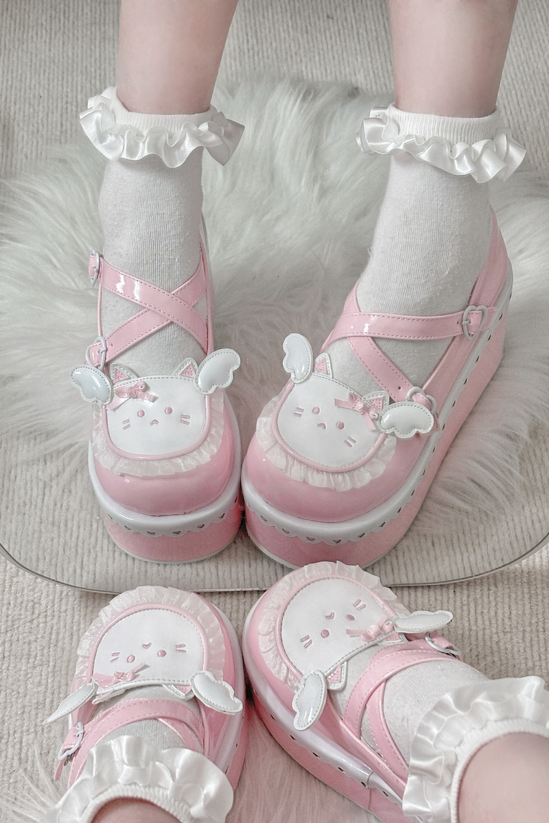Meow Fray Animal Platform Shoes