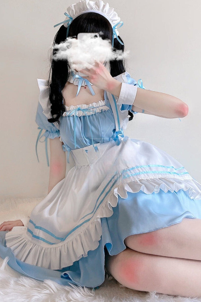 Powder Blue Alice Maid Dress Set