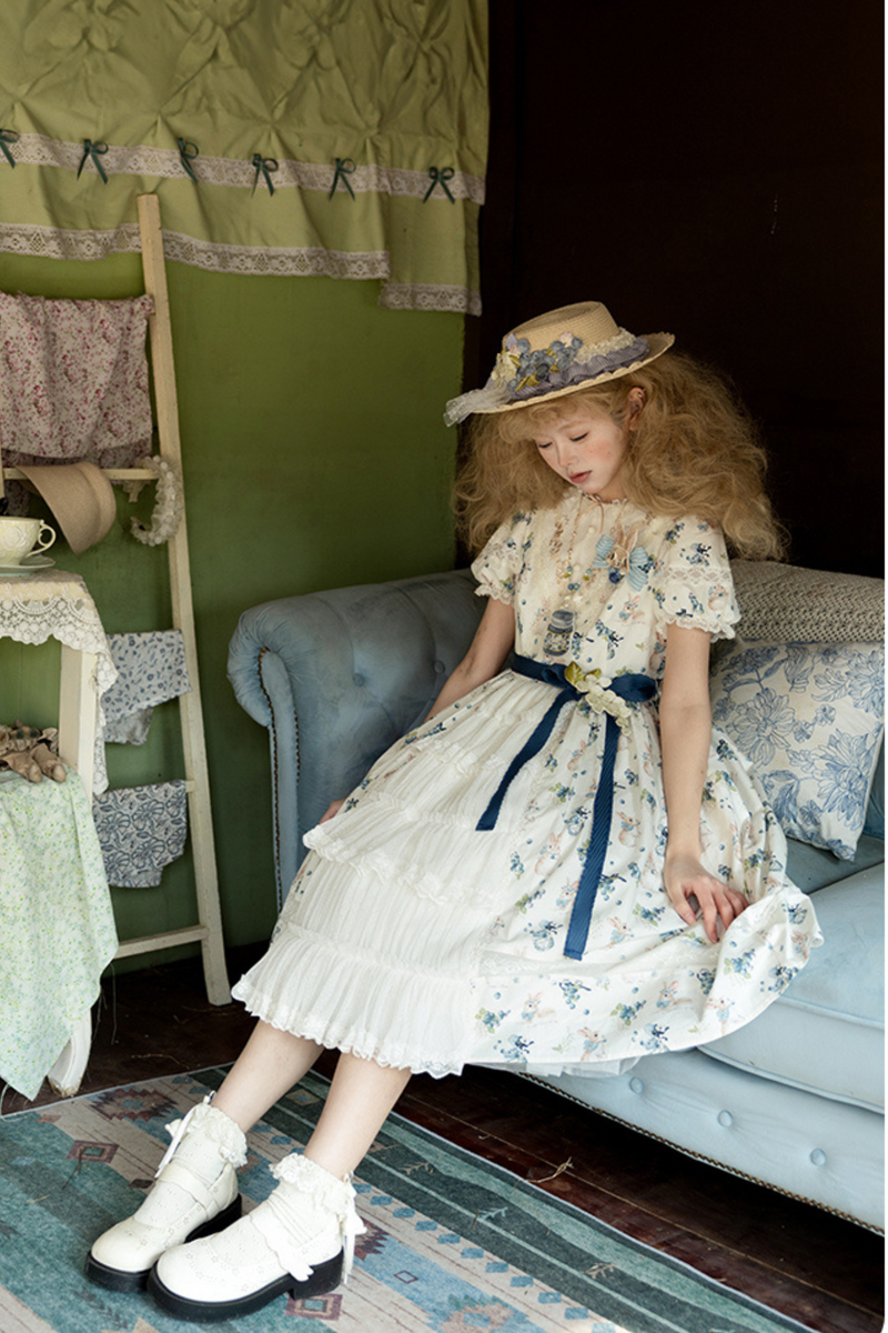Benny's Blueberry Garden Lolita Jumper Skirt + Dress + Inner Shirt