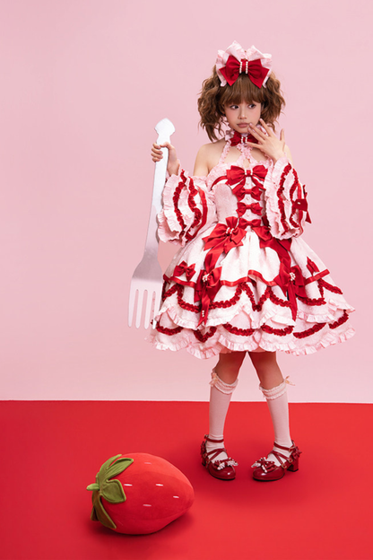 [pre-order Deadline: April 3] Sweet Ruffled Lolita Princess Ribbon Dress