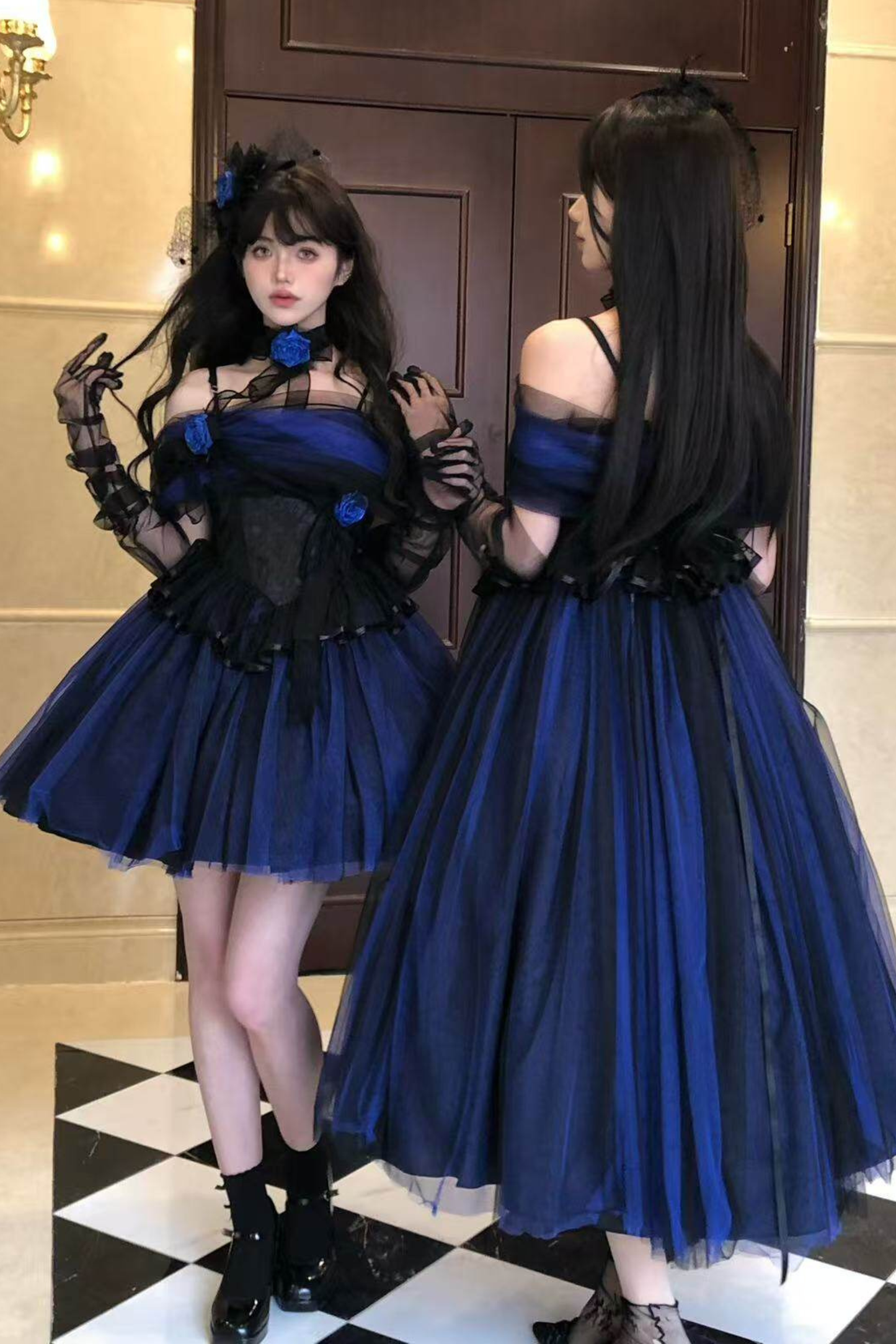 Klein Blue Shimmer Lolita Dress