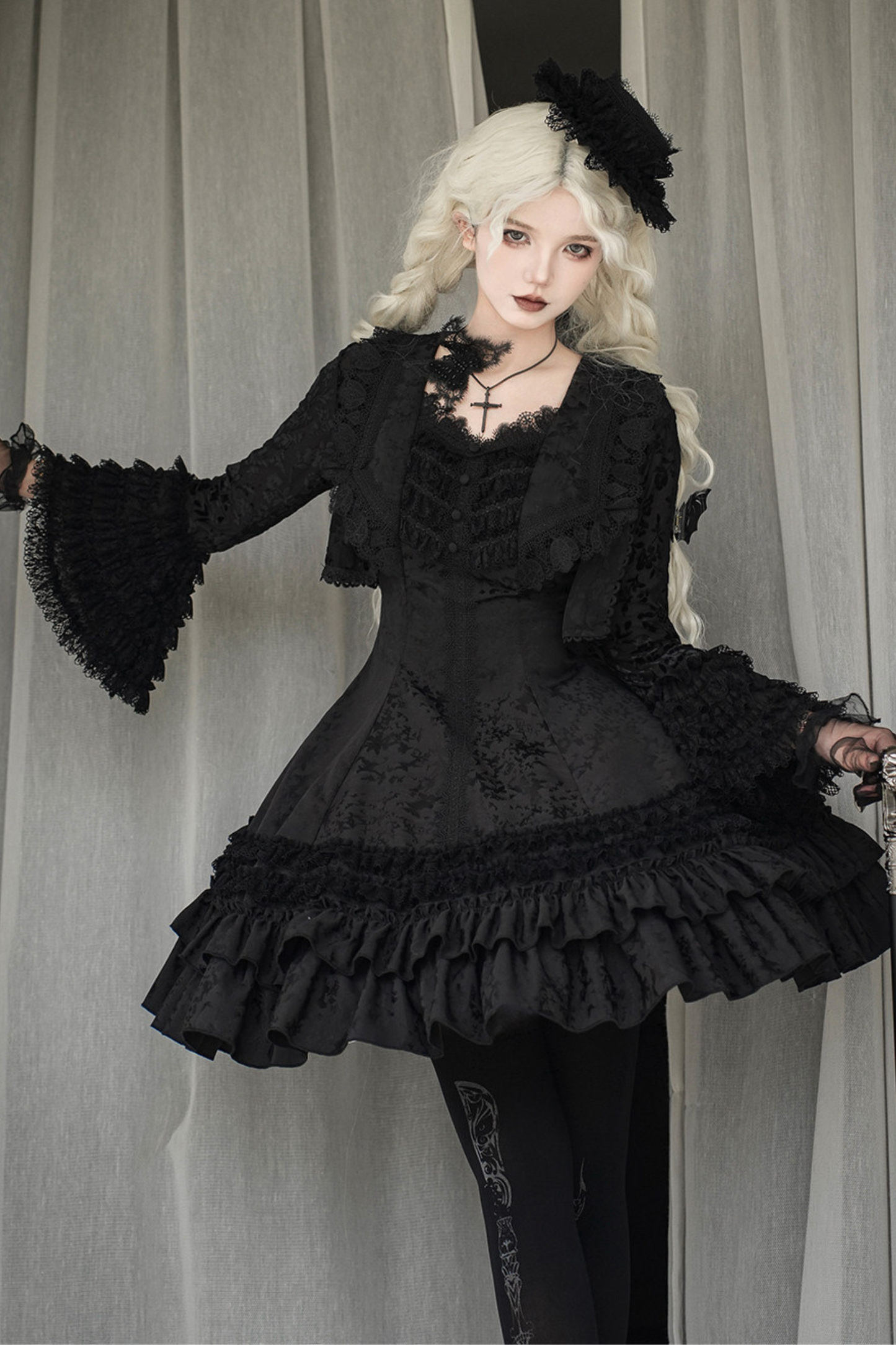 Slim-fit Gothic Lolita Jumper Skirt + Jacket