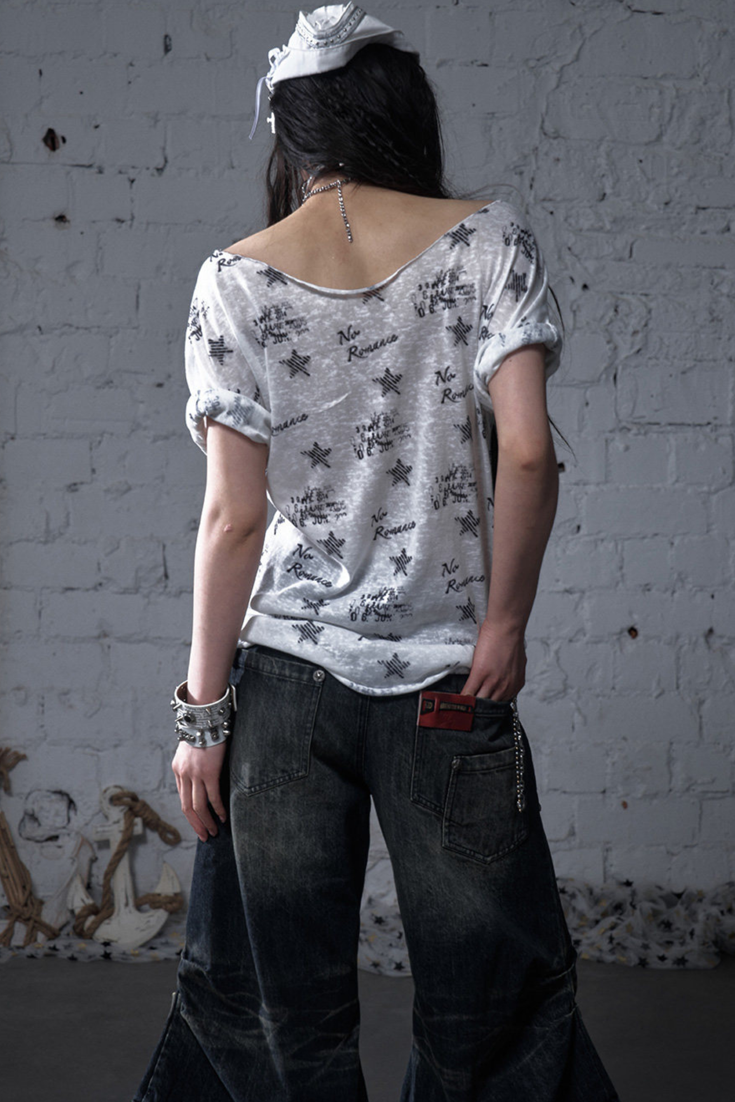 Y2k Tight Print Top