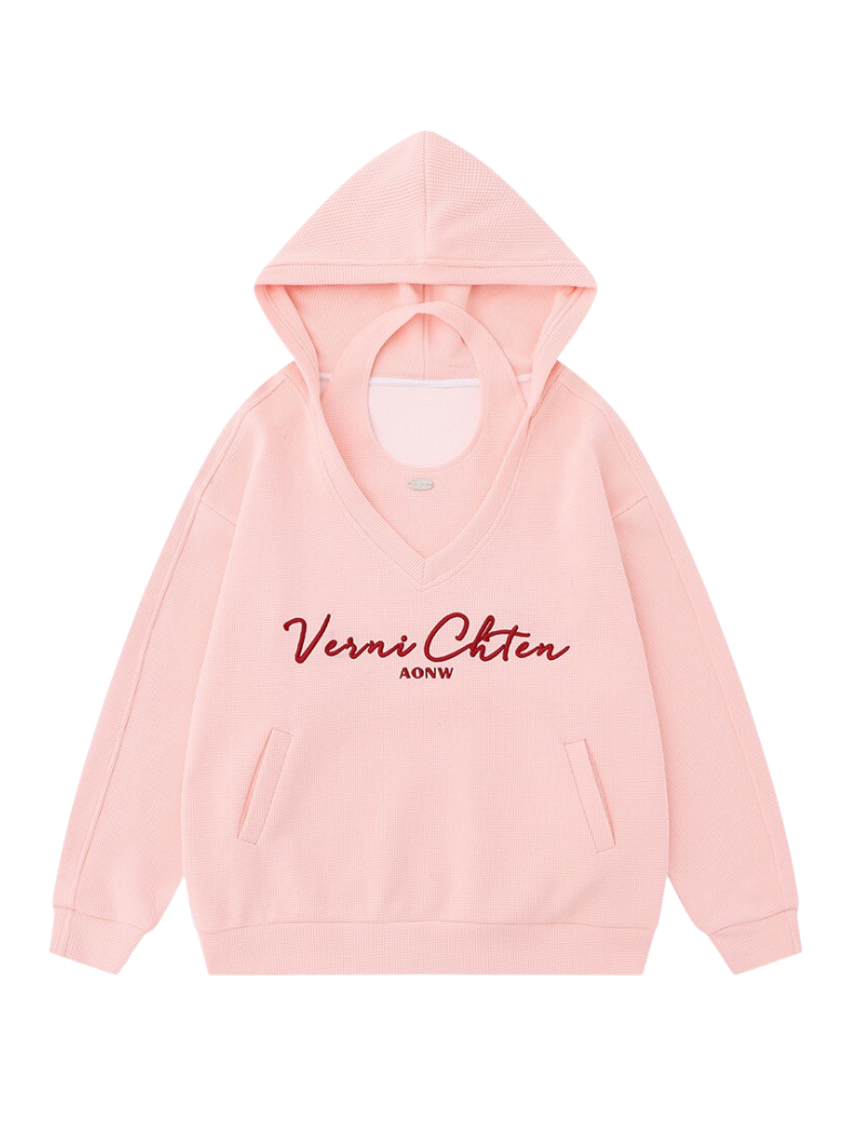 American Retro Sweatshirt Hooded Loose Oversized Two-piece Set