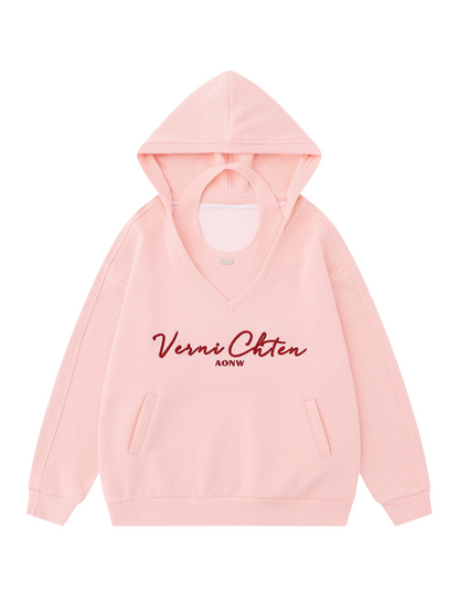 American Retro Sweatshirt Hooded Loose Oversized Two-piece Set