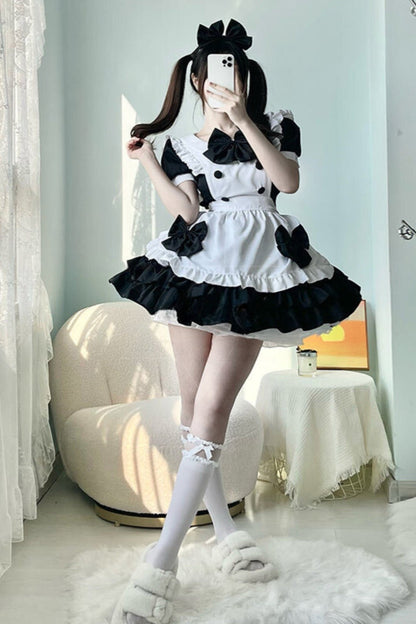Black and White Lolita Maid Dress