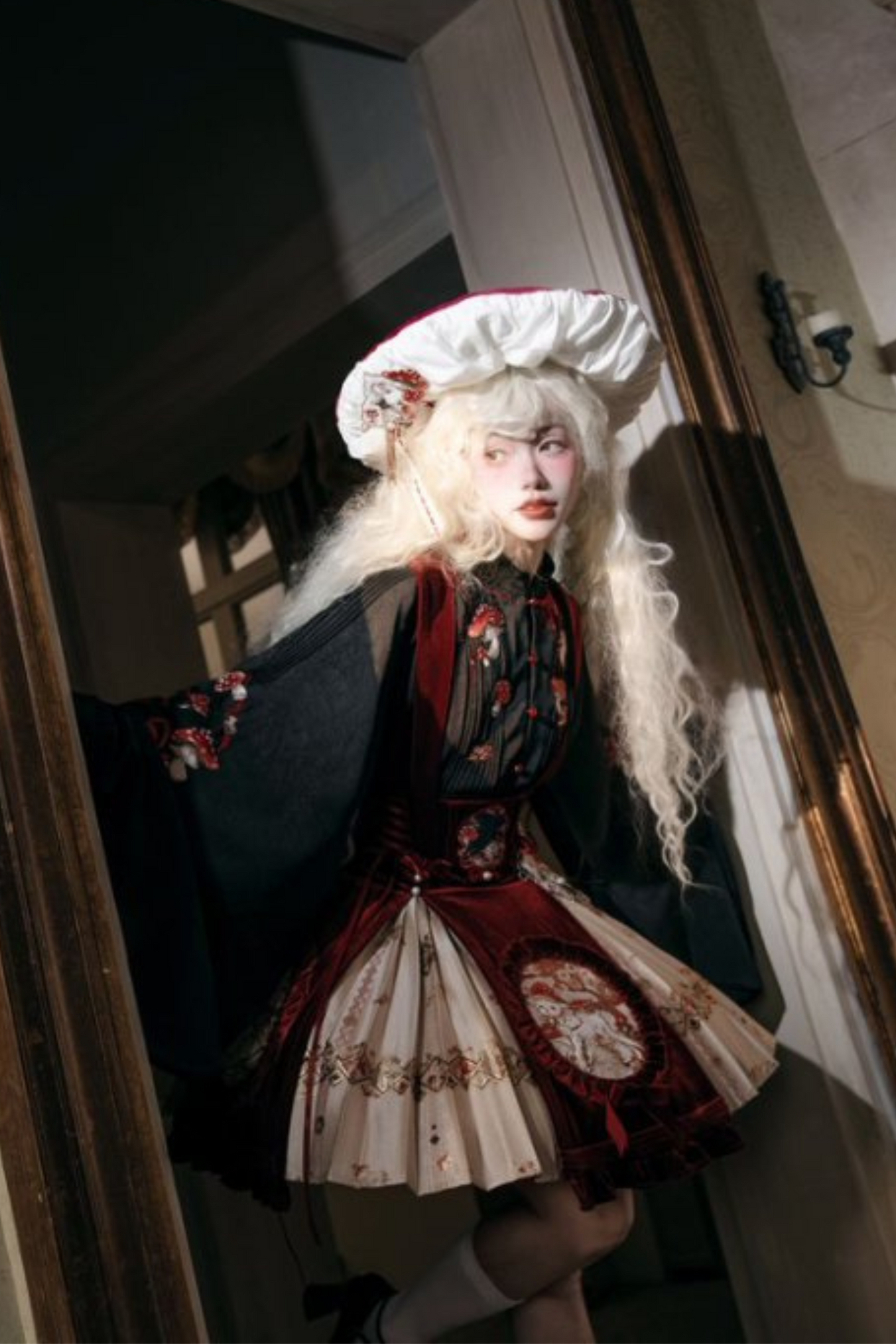 [pre-order] Japanese Style Mushroom Dark Sweet Lolita Jumper Skirt + Gown + Accessories