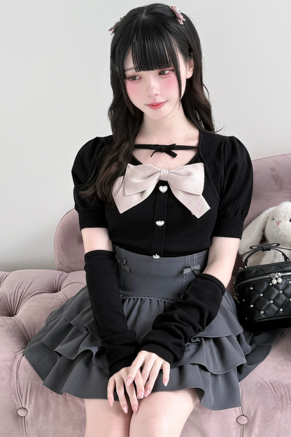 Big Ribbon Knit Top + Skirt