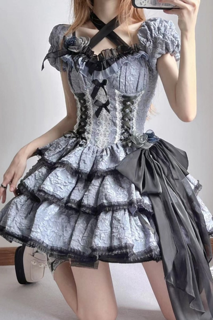 Dark Blue Gothic Lolita Dress
