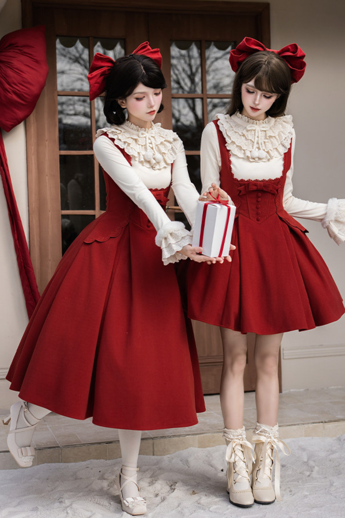 Velvet Rose Suspender Dress + Top + Bow