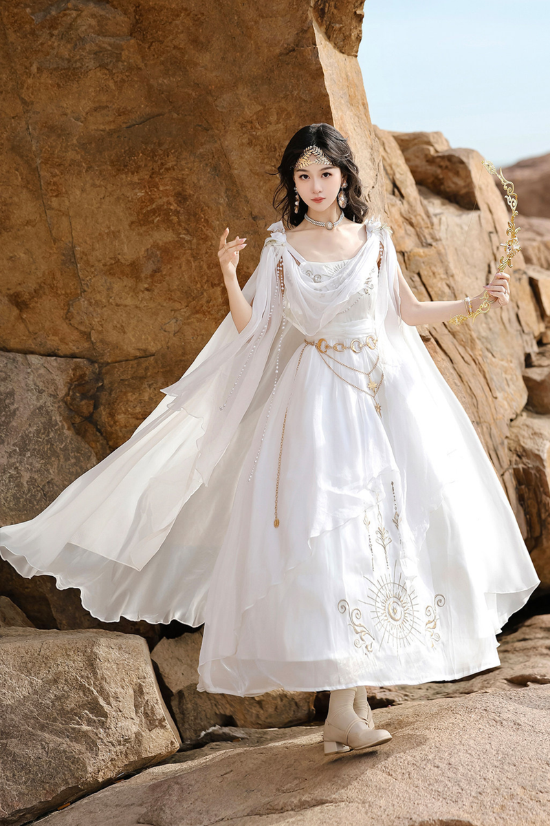 Fairy Classical Lolita Camisole Dress + Hooded Cape