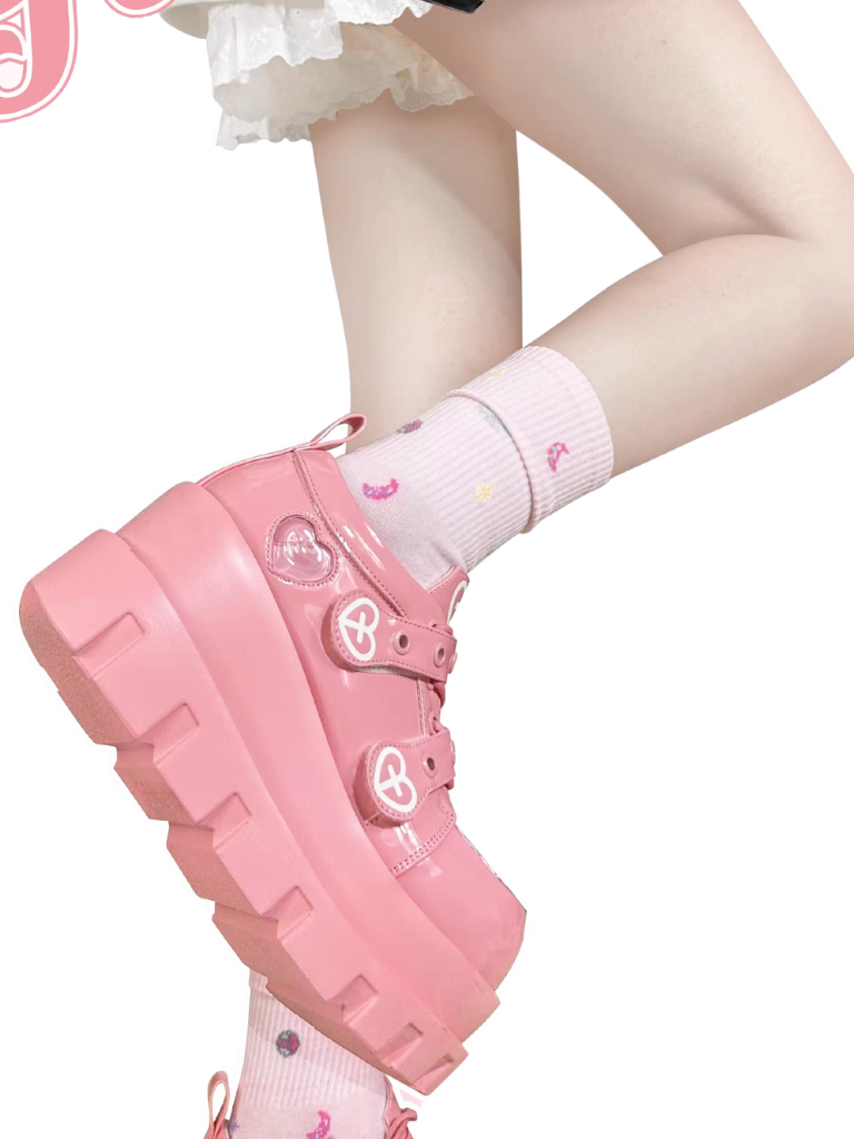 Punk Love Cross Macaron Subculture Platform Shoes