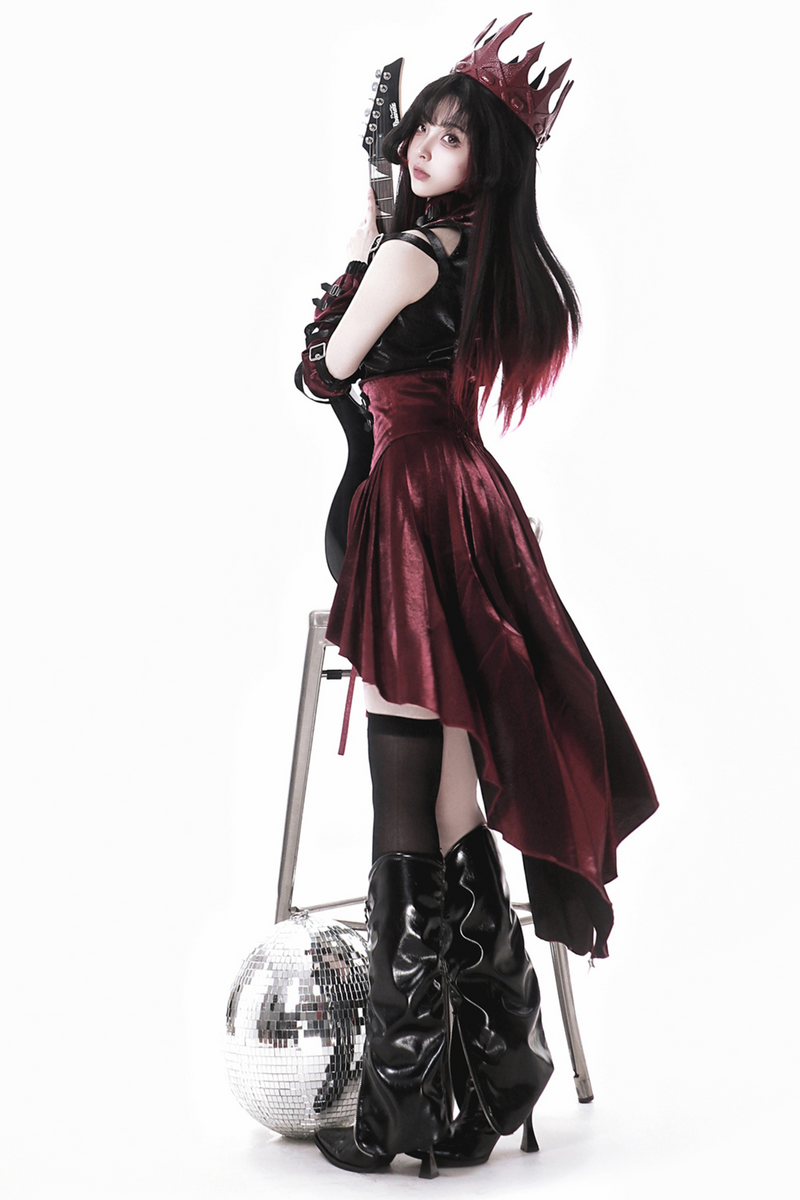 [pre-order] Dark Cyber Suspender Skirt + Shorts + Sleeveless Top + Sleeves