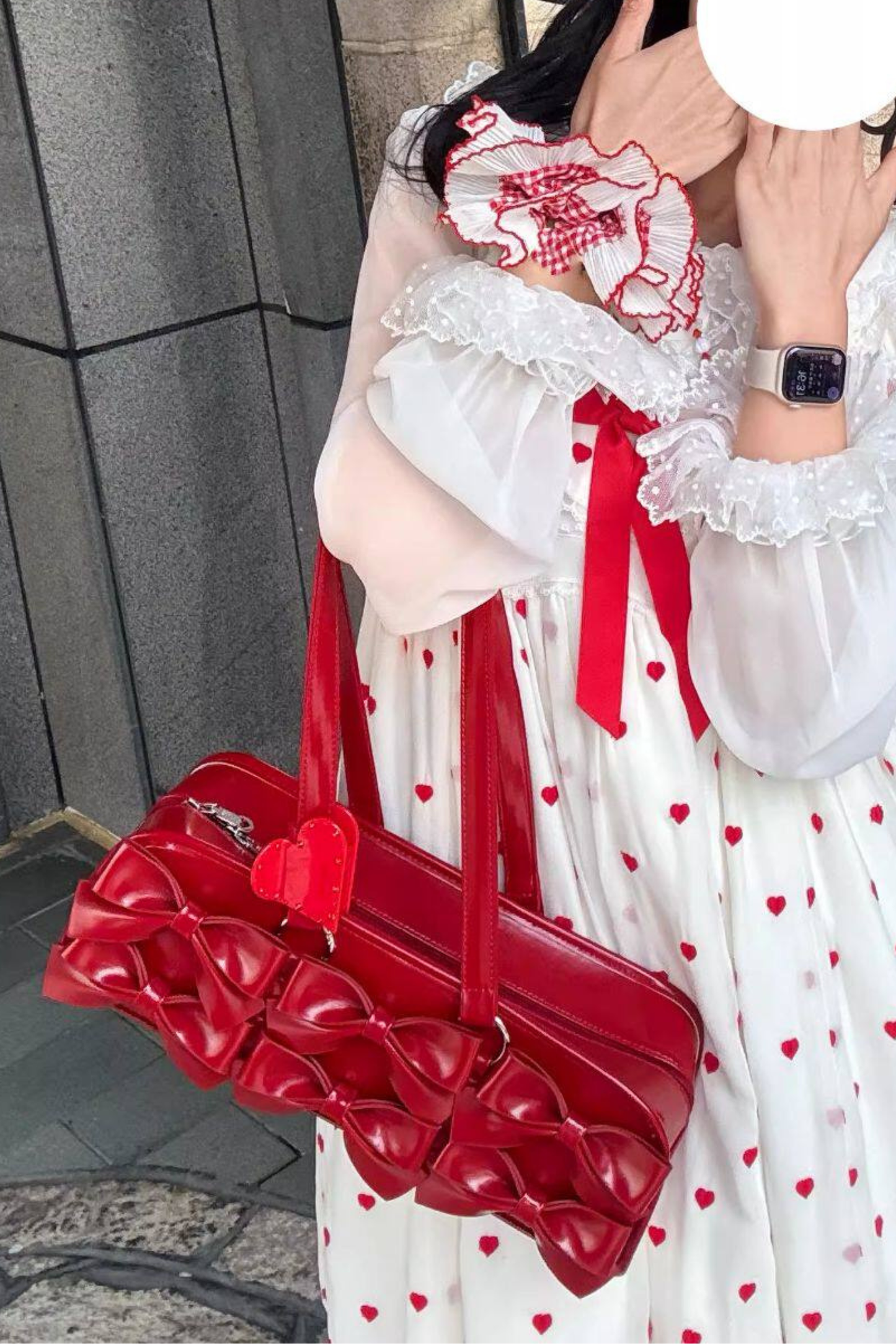 Sweet Dream Ribbon Baguette Bag