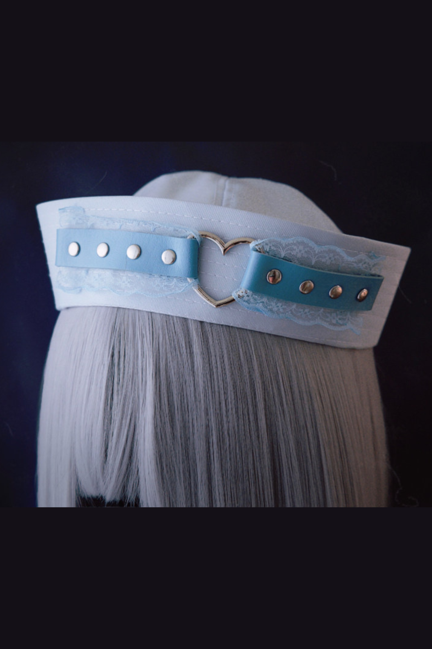 Denim Love Leather Buckle Cloud Hat Beret