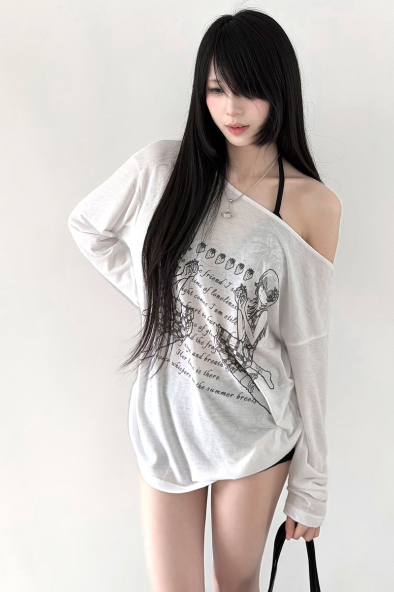 One Shoulder Top + Innerwear + Loose Pants