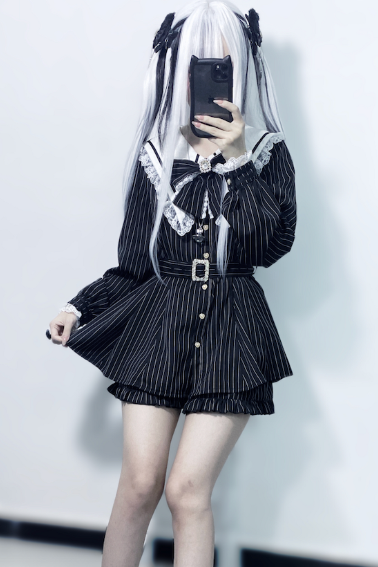 [pre-order] Dark Sweet Sailor Top + Ruffled Shorts