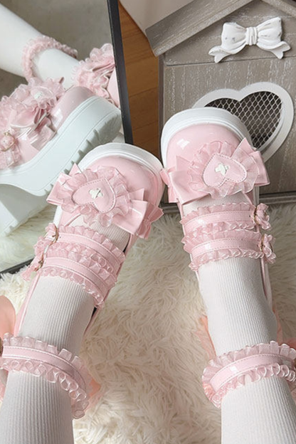 Lace Ruffle Lolita Shoes