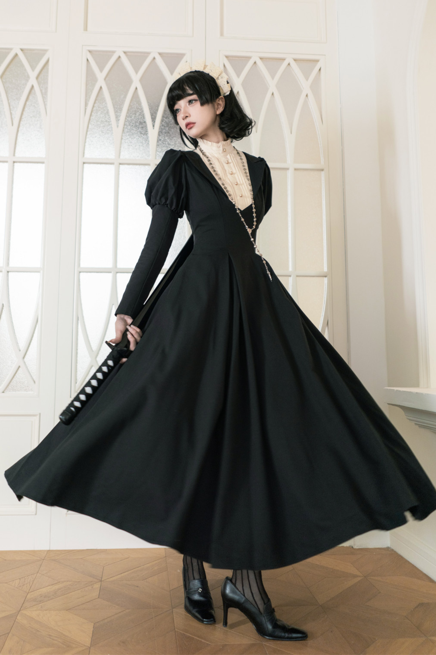 Gothic Flared Long Lolita Dress