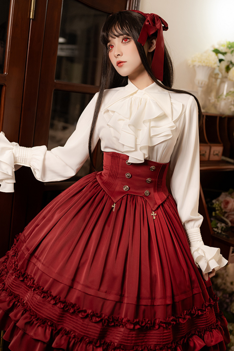 [pre-order] Classic Shirt + Ruffled Retro Lolita Skirt