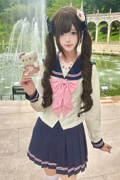 Island Cat Sailor Top + Skirt + Ribbon