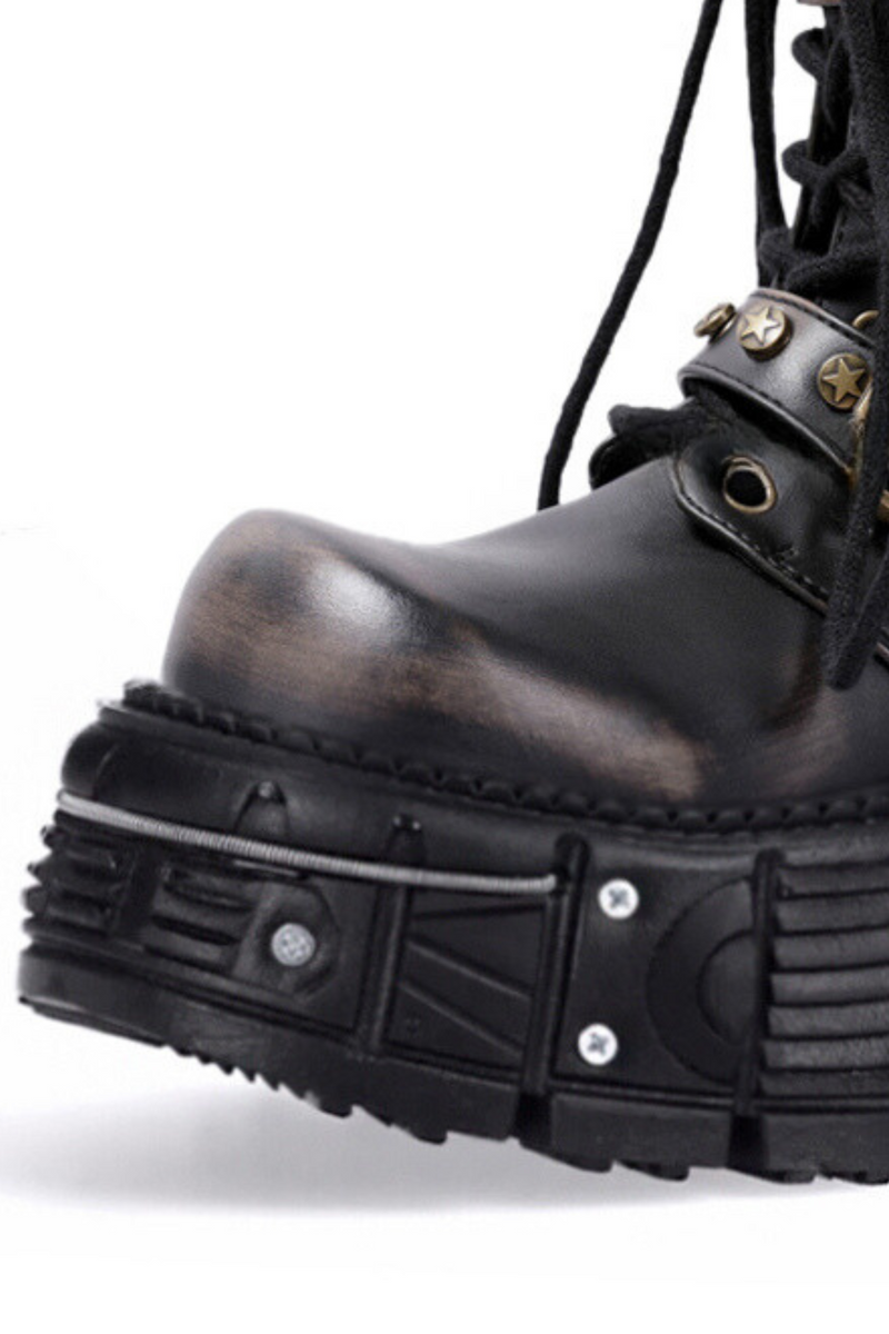 Gothic Retro Punk Motorcycle Boots
