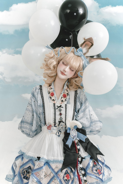 Alice in Wonderland Lolita Dress + Apron + Accessories