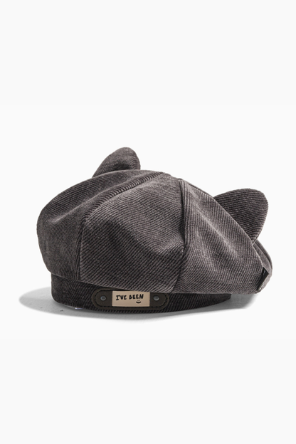 Corduroy Cat Ear Beret