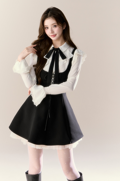 French Blouse + Suspender Skirt