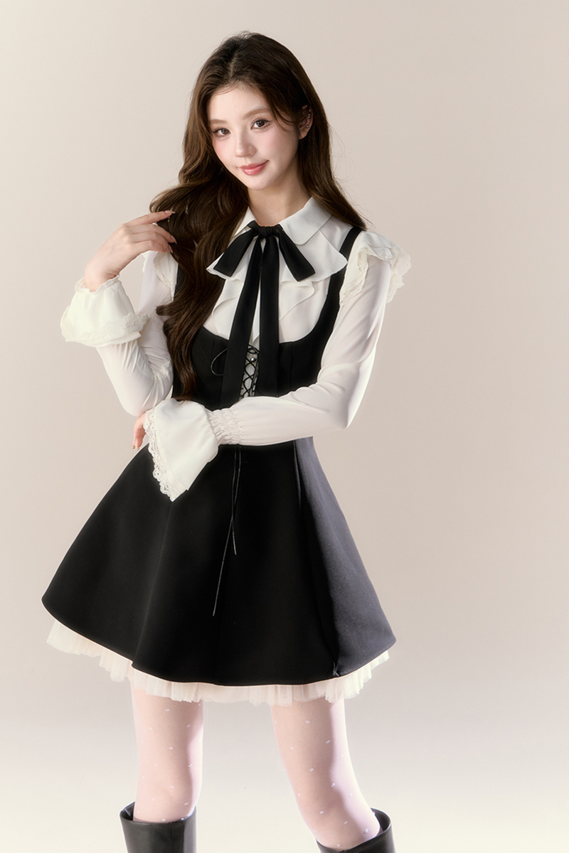 French Blouse + Suspender Skirt