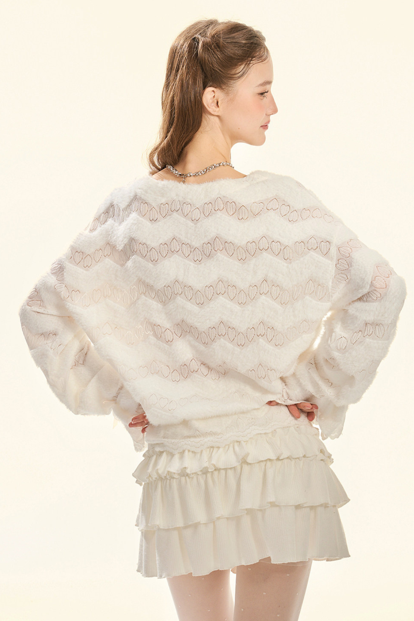 Pure Design Sweet Girly Loose Cardigan