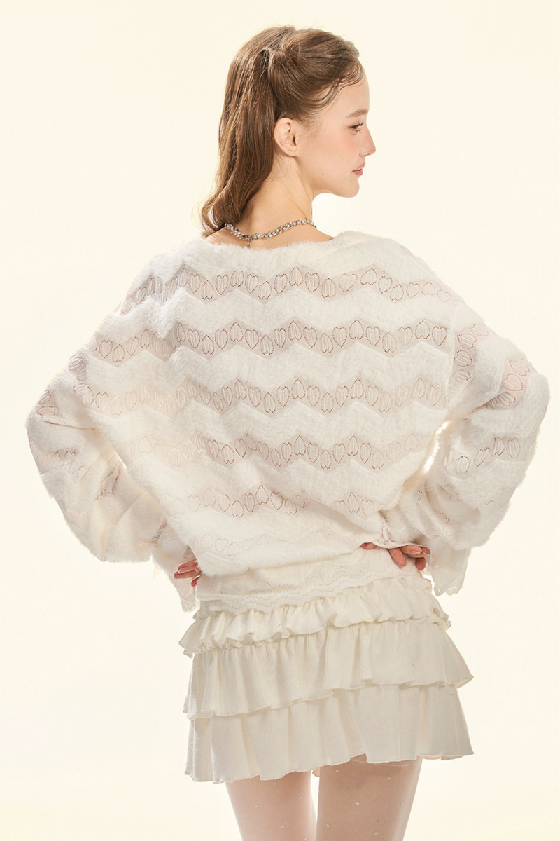 Pure Design Sweet Girly Loose Cardigan