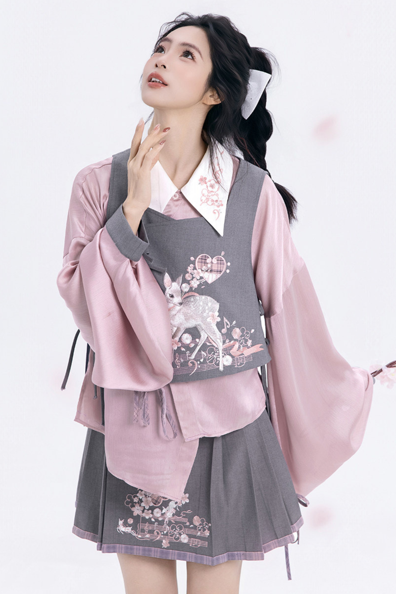 Sakura Rhythm Hunt Vest + Shirt + Skirt + Pants + Accessories
