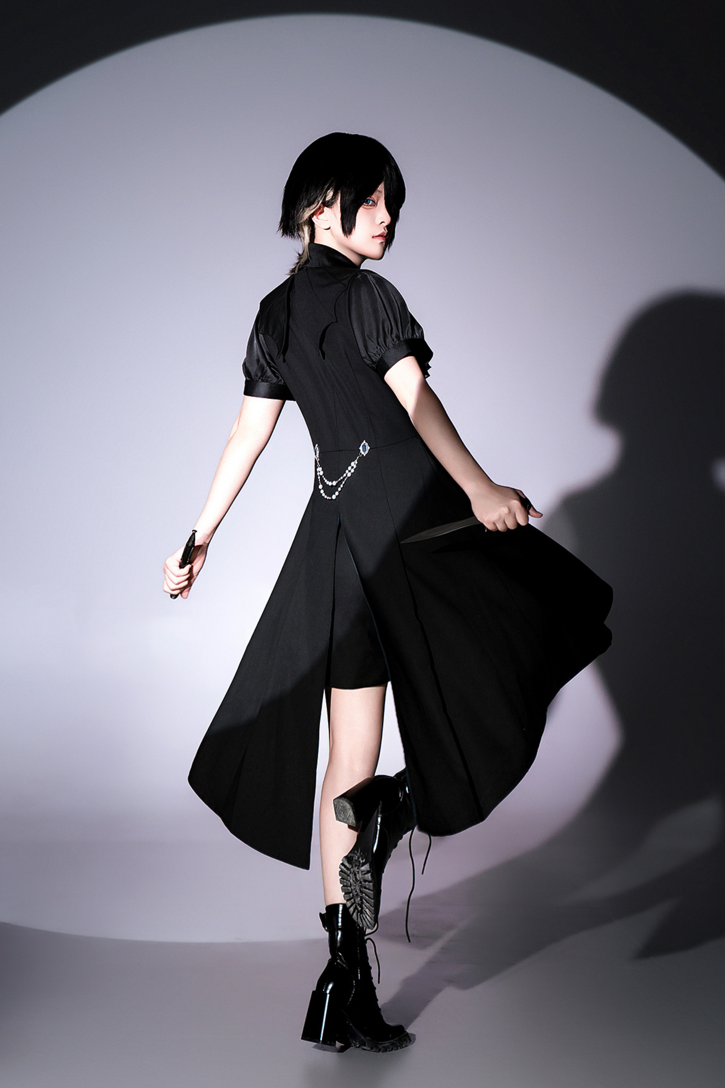 Dark Mode Asymmetric Jacket + Dress + Pants