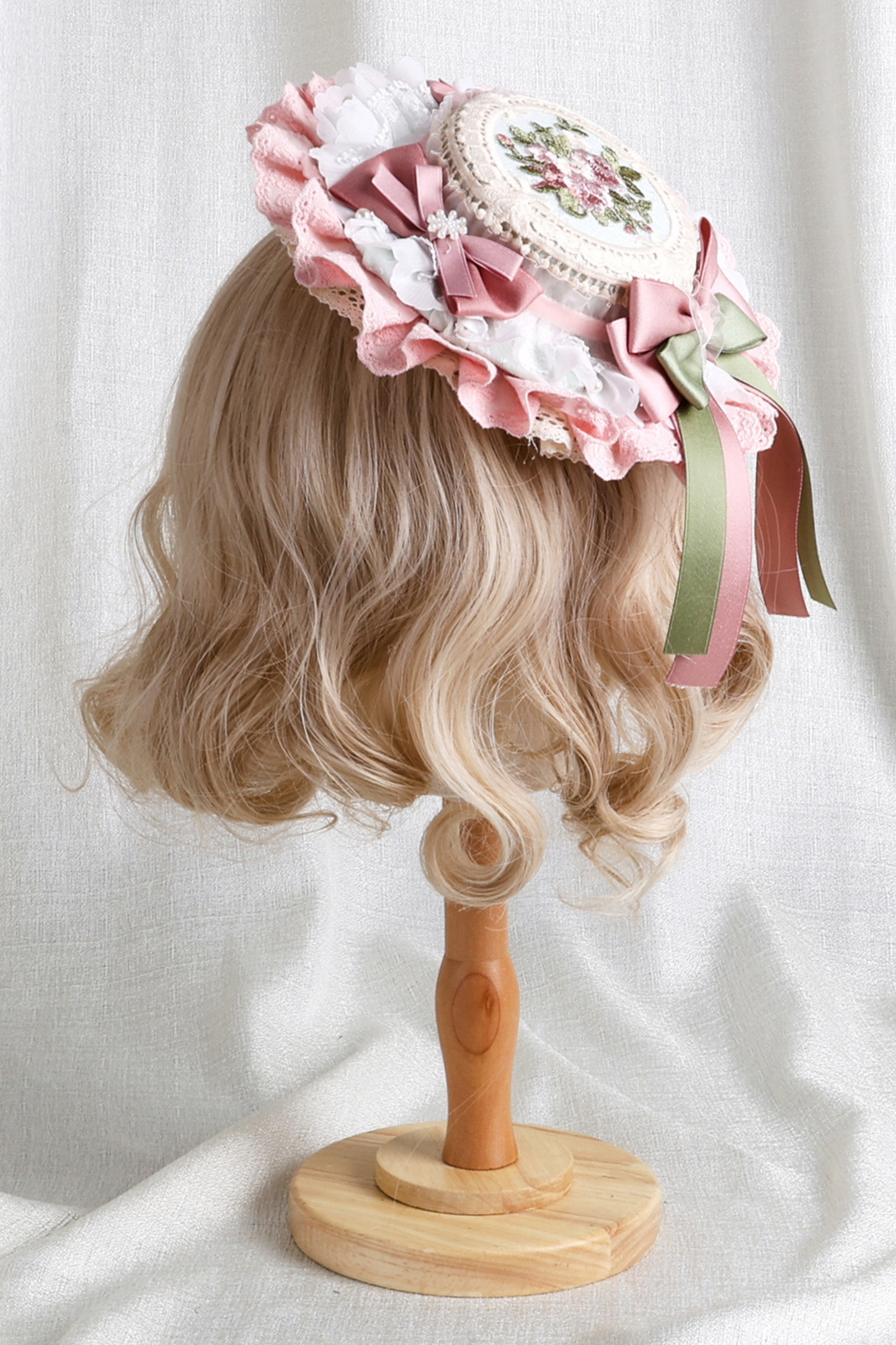 Country Bouquet Lolita Hood + Flat Hat + Clip Hat + Hair Band