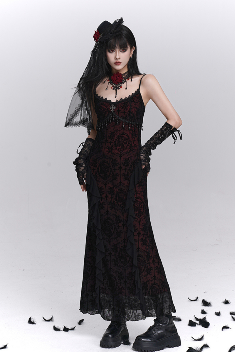 Gothic Camisole Dress + Sheer Top