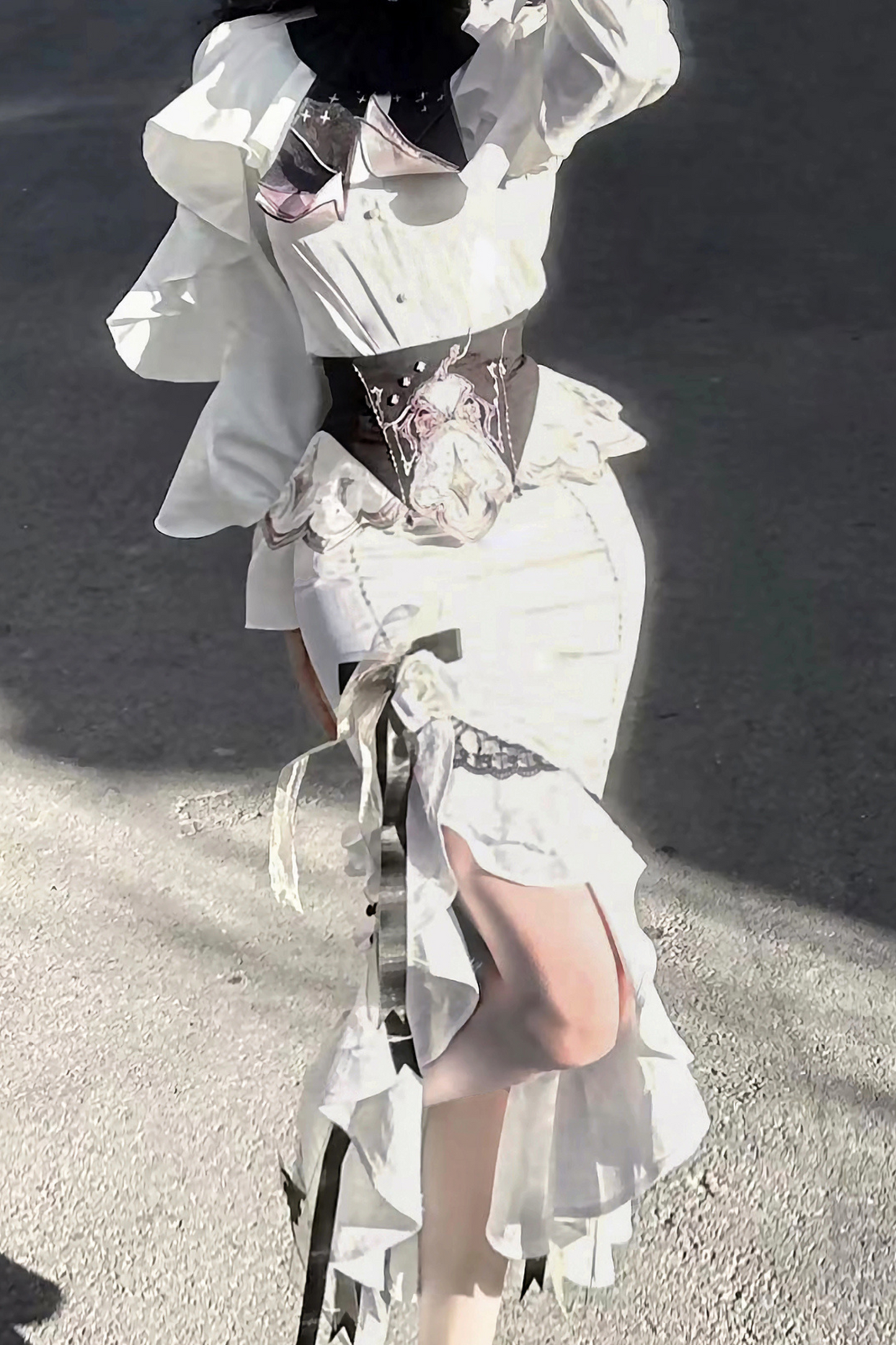 [pre-order] Flower Skirt + Ruffle Top + Waist Belt
