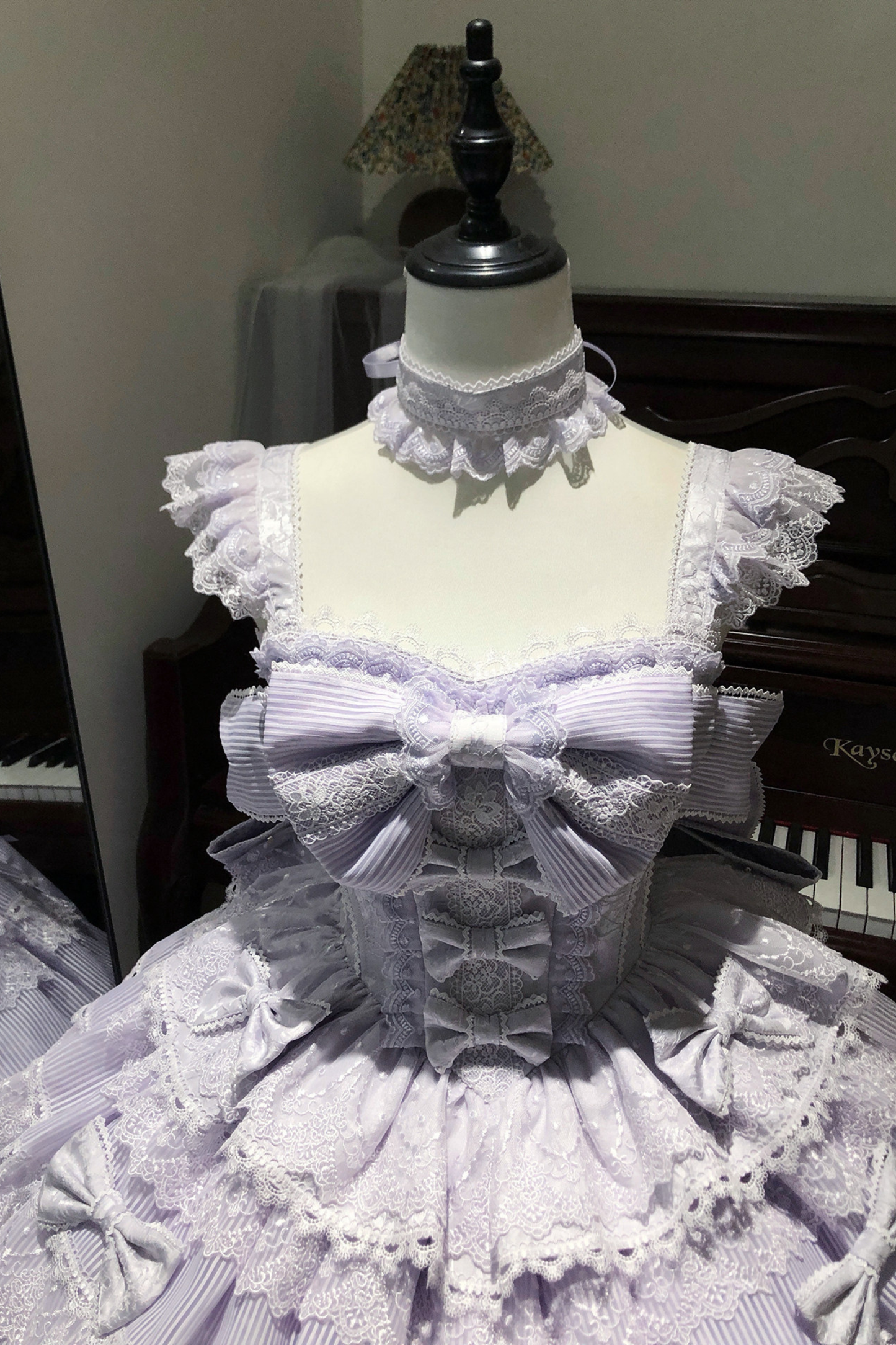 [pre-order] Princess Ballet Tiered Lolita Dress + Headband + Necklace + Sleeves + Tail