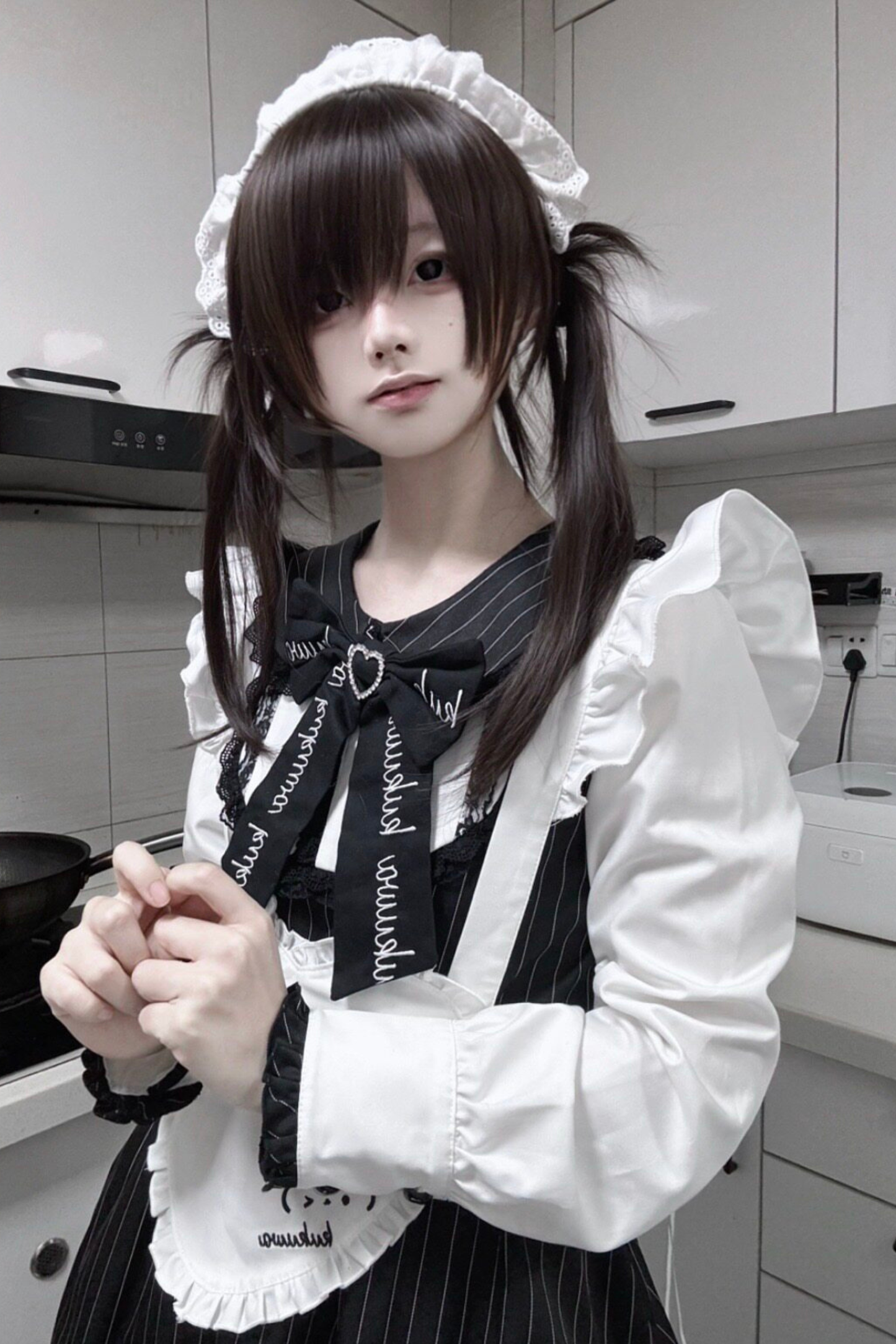 Dark Angel Lace Up Dress + Apron + Sweater