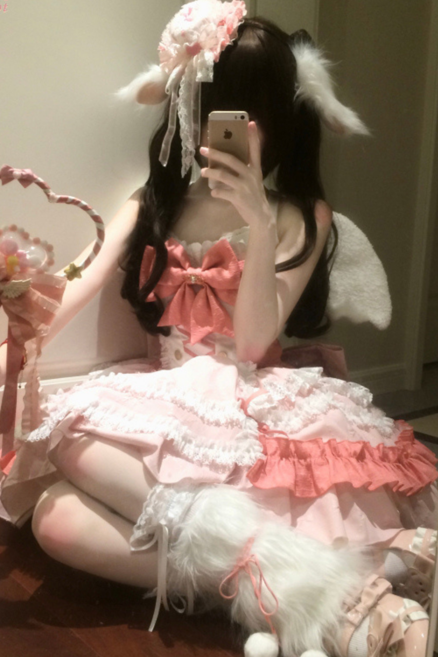 [pre-order] Berry Heart Ruffled Ribbon Lolita Set