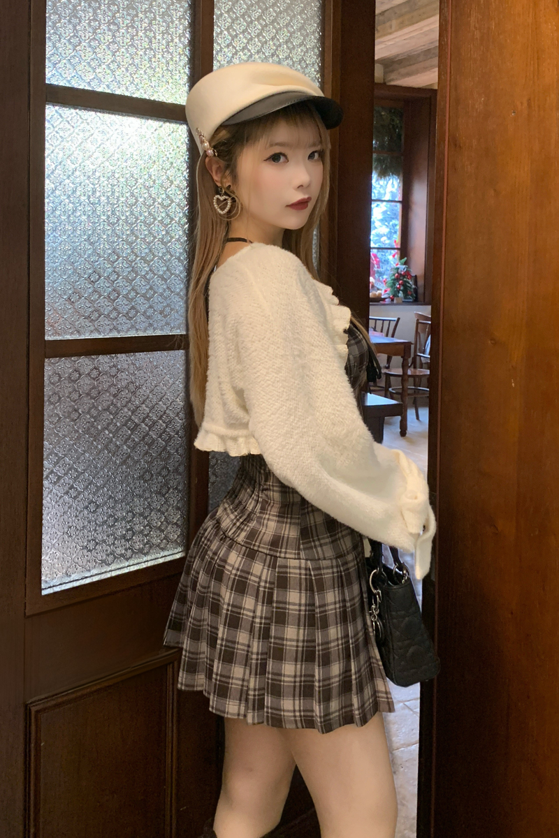 Rabbit Princess Plaid Skirt Set
