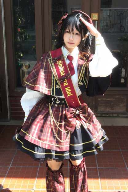 Retro Plaid Idol Lolita Set