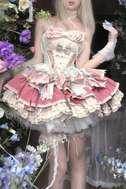 [pre-order] Ribbon Bunny Antique Version Bustier Dress + Inner Top + Complete Accessories