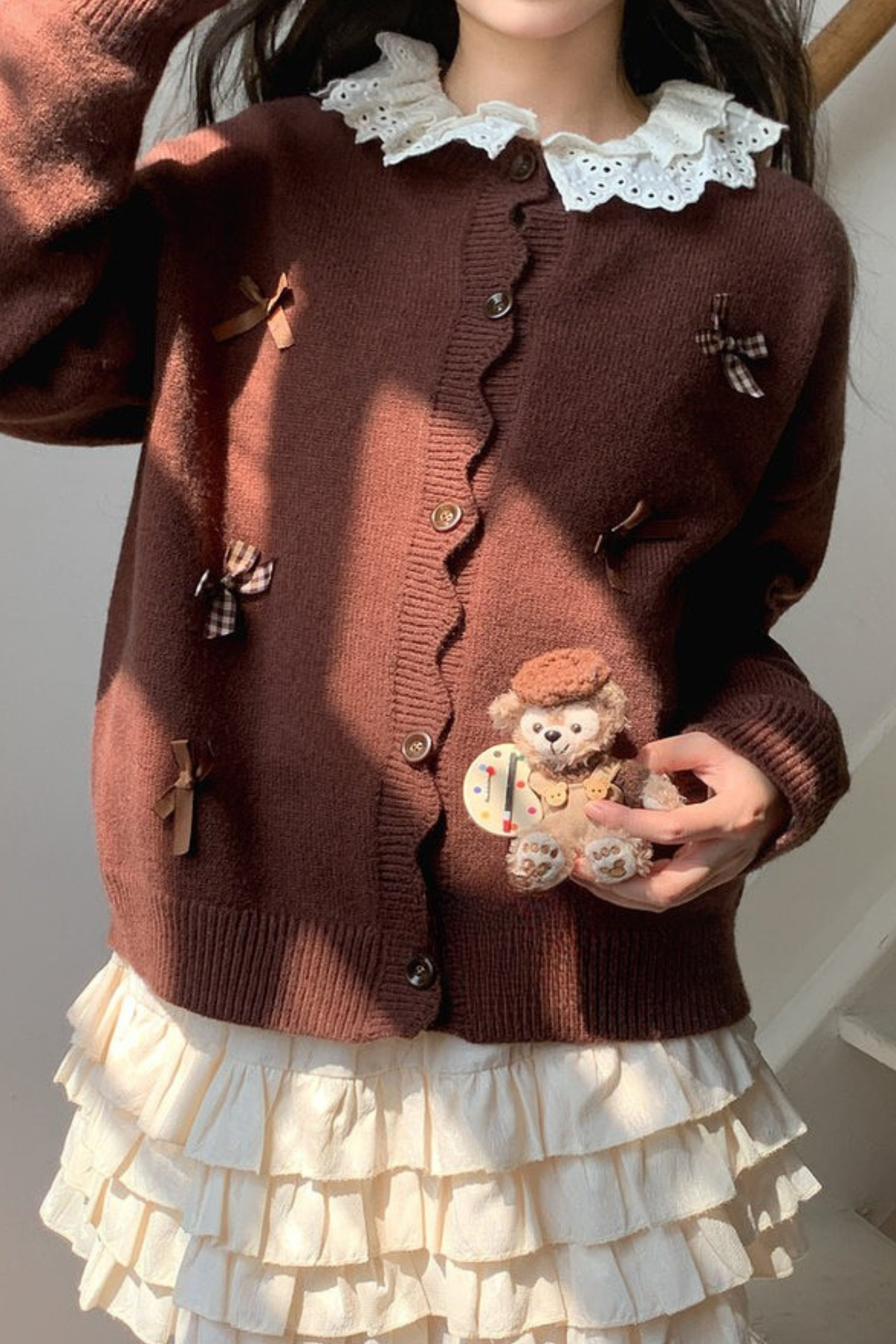 Sweet Ribbon Knit Cardigan